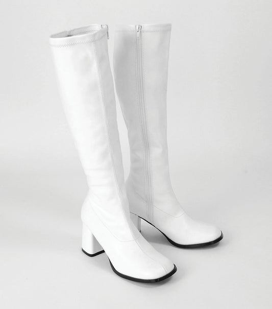 High Boots Womens White (S) / Heels