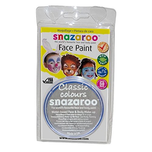 Amscan Snazaroo Face Paint Body Make-Up 18ml Light Grey