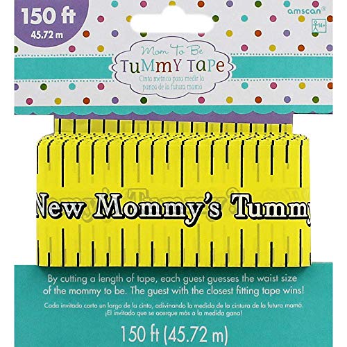 Amscan Baby Shower Tummy Measure Game-1 Piece, Vinyl, Yellow