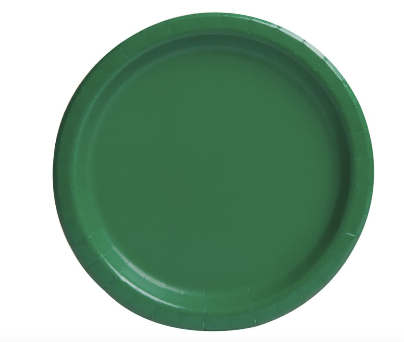 Unique 9" Solid Round Dinner Plates | Emerald Green Color Theme | 8ct, Pack of 8