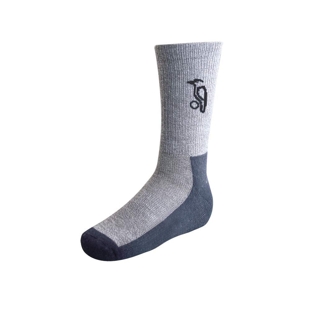 Kookaburra Kids Cricket Pro Marl Sock - Grey, Medium (4-7)