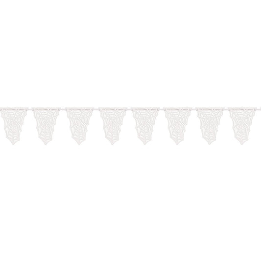 Unique Party - 12ft Die Cut Spider Web Halloween Paper Bunting Flags