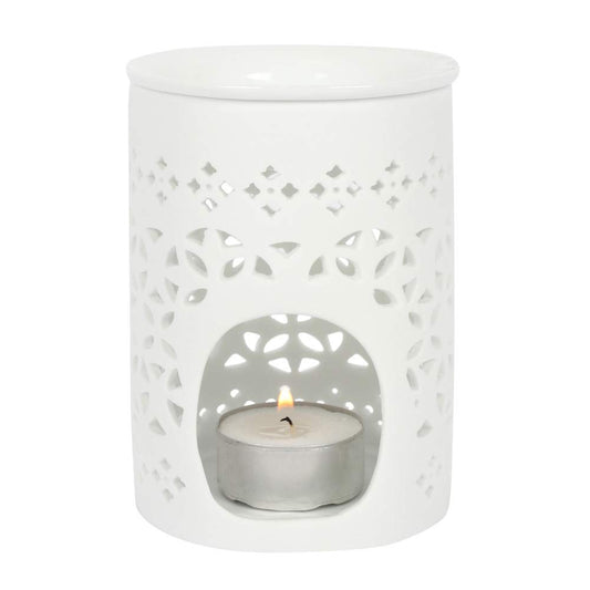 Miss Pretty London WHITE MATTE CUT OUT OIL BURNER