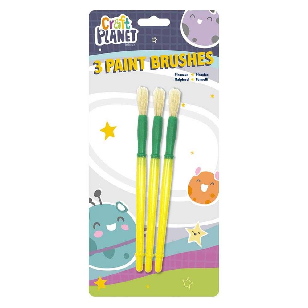 Craft Planet CPT 263103 Paint Brushes, Yellow