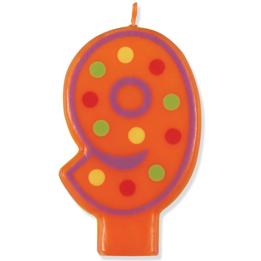 Unique Party - Decorative Number 9 Birthday Candle