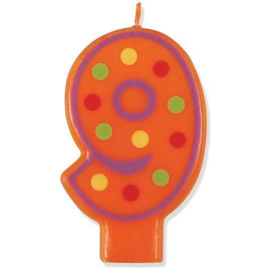 Unique Party - Decorative Number 9 Birthday Candle