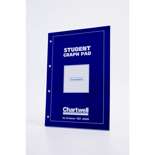 Clairefontaine - Ref J6Q4BZ - Chartwell Graph Pad (Contains 50 Sheets) - A4 (210 x 297mm) Sized, 5mm Squared Rulings, 70gsm Punched Paper, FSC-Certified