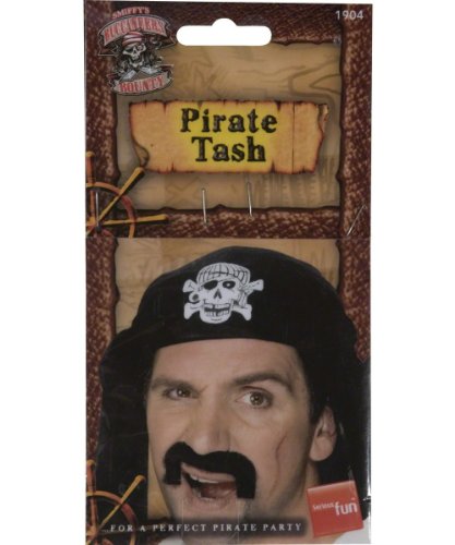 Smiffy's Pirate Tash Self-Adhesive - Black