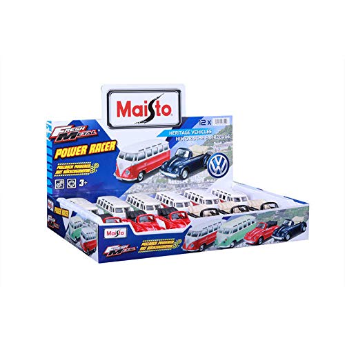 Maisto Other License FRESH METAL VW VOLKSWAGEN SAMBA AND BEETLE POWER RACER