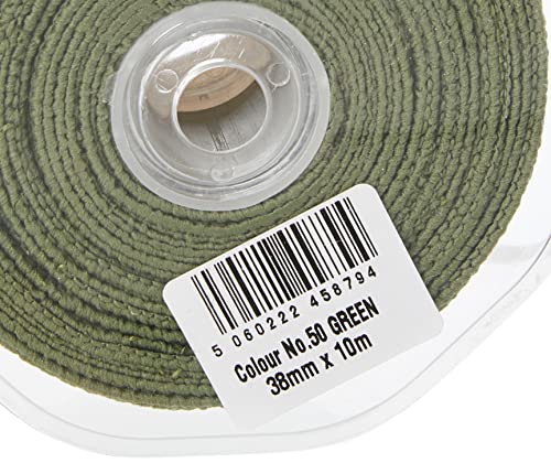 Eleganza Wired Country Hessian 38mm x 10m Green No.50