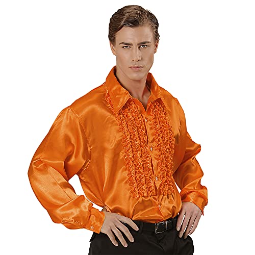 Widmann Satin Shirt with Ruffles
