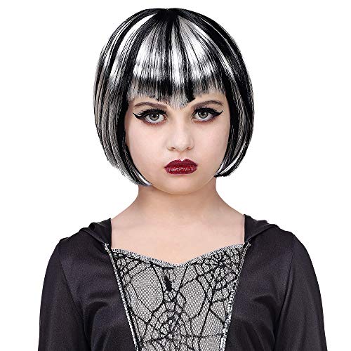 Widmann Black & White Halloween Wig