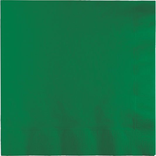 500-Count Touch of Color 3-Ply Paper Lunch Napkins, Emerald Green