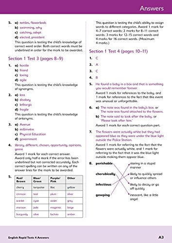 11+ English Rapid Tests Book 4: Year 5, Ages 9-10