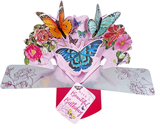 Birthday Butterfly Pop-Up Greeting Card Original Second Nature 3D Pop Up Cards