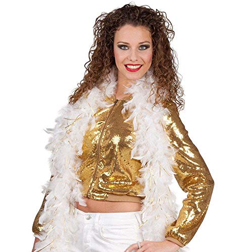 Boland Feather boa 50 g Glamour white with gold (180 cm)