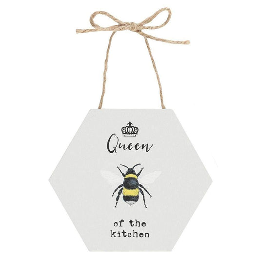 Something Different Hanging Sign | Queen of the Kitchen | H10cm x W10cm x D1cm | Pack of 1,white