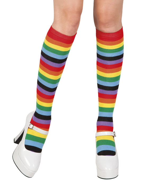 Pair of "RAINBOW THIGH HIGHS" 70 DEN - (XL)