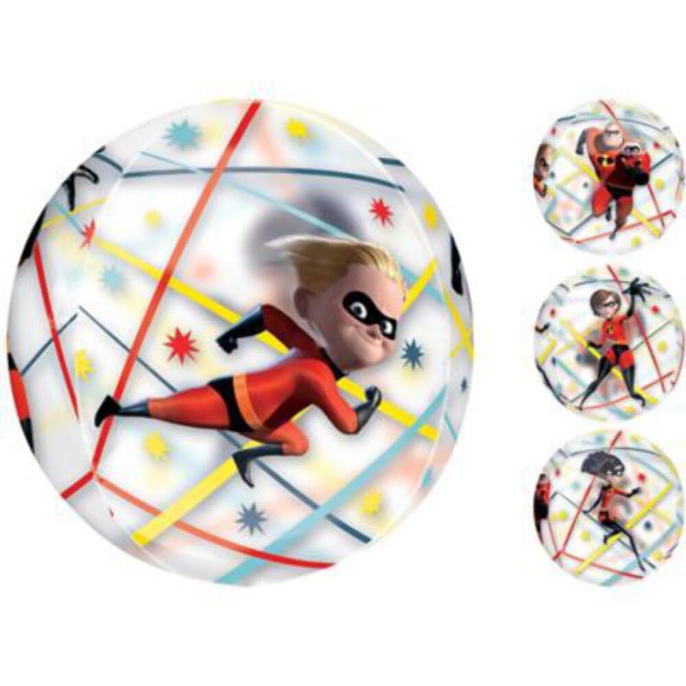 Amscan Anagram - The Incredibles Clear Orbz Foil Balloon - 16 Inch