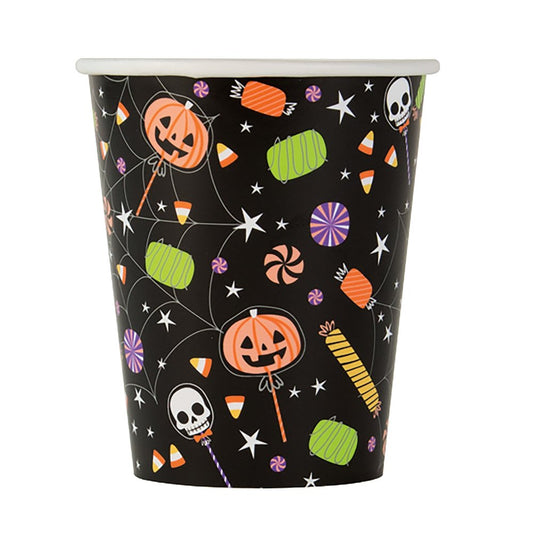 Unique Party - 9oz Skeleton Trick or Treat Halloween Cups, Pack of 8