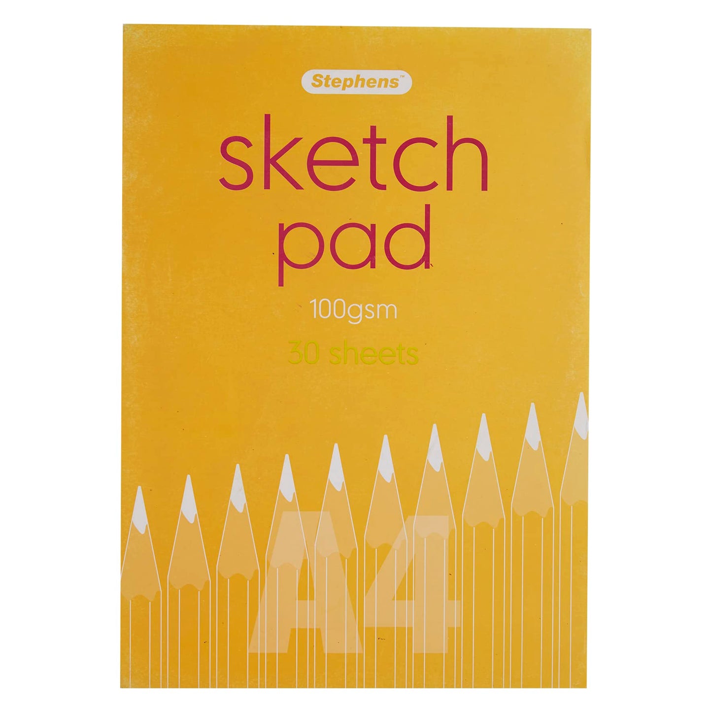 Stephens Sketch Pad (RS544753), A4, Gum Bound, 100GSM, 30 White Sheets, For Home, School, Professional Artists, College, Technical Drawing, Sketching, Amateurs, Arts And Crafts