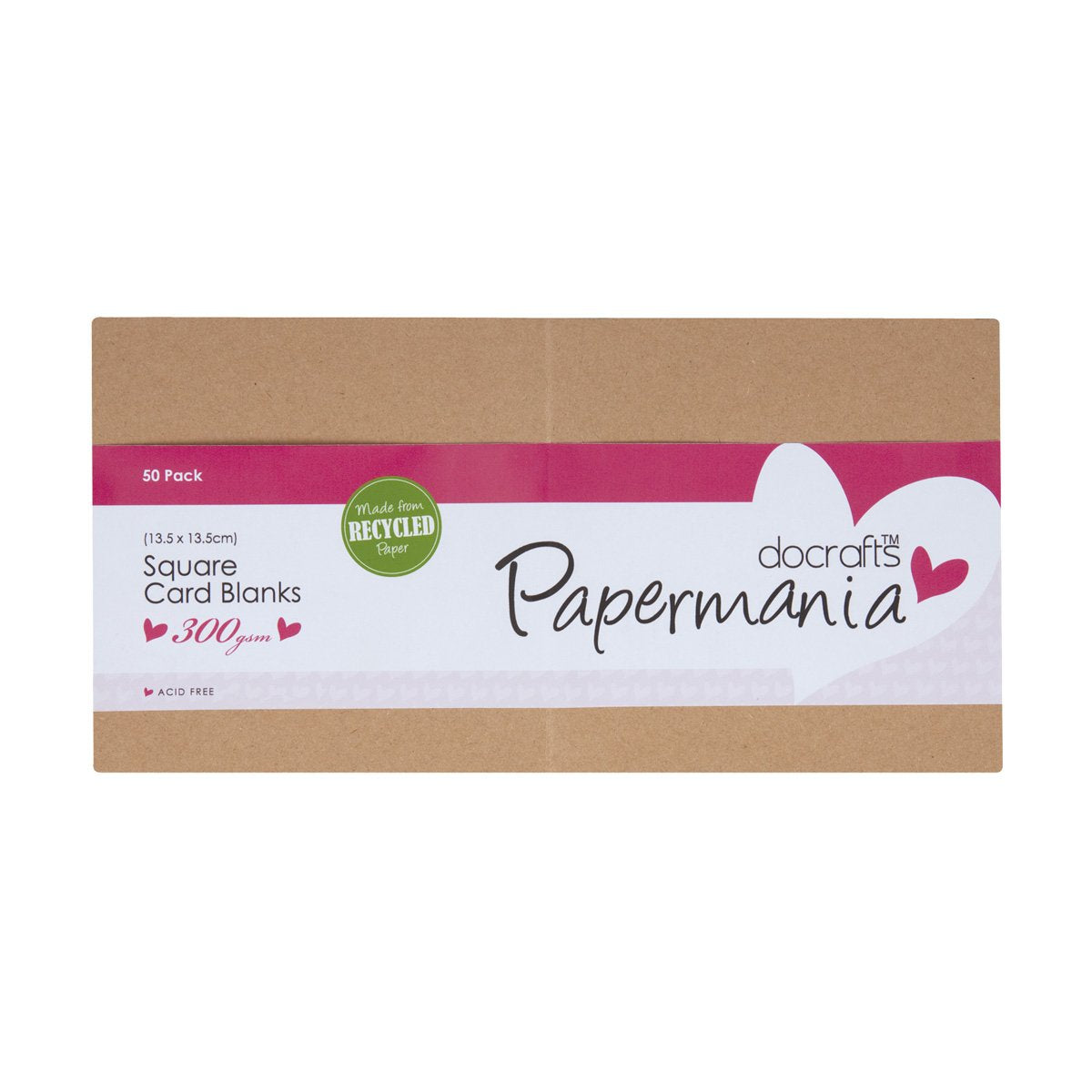 Papermania Recycled Kraft Square (13.5cm) - Brown Kraft 50pk