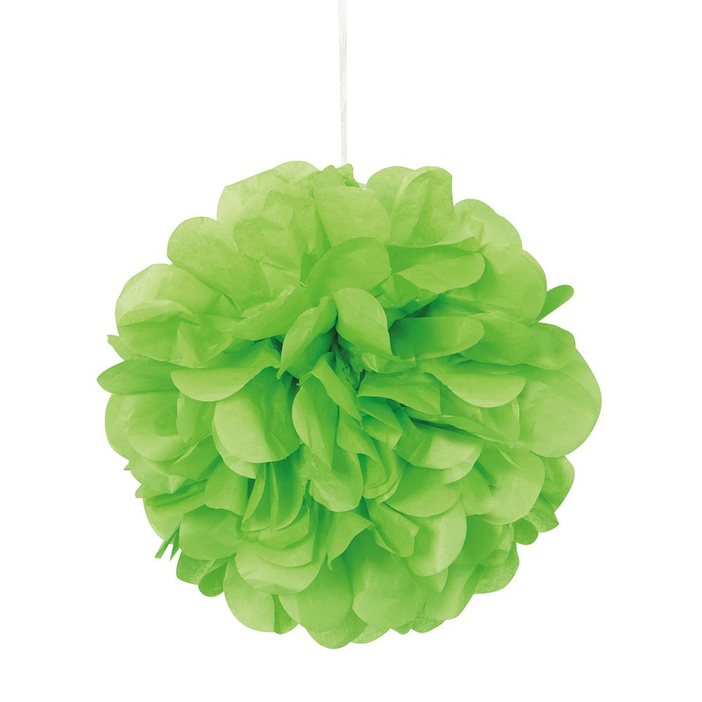 Unique Party - 23cm Small Lime Green Tissue Paper Pom Poms, Pack of 3