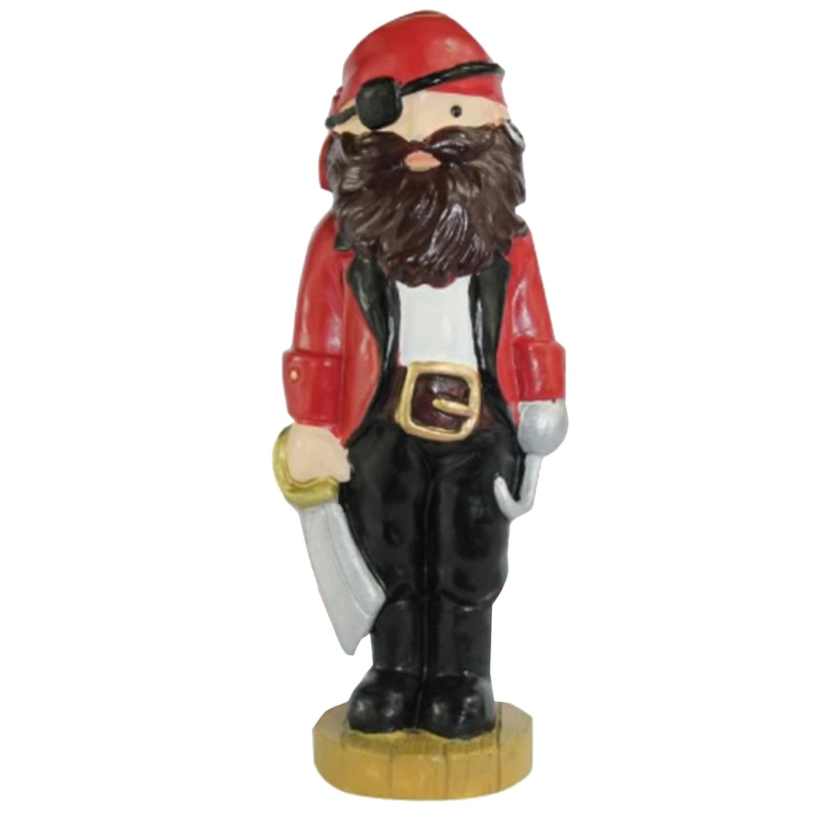 Anniversary House Pirate Resin Cake Topper & Red Happy Birthday Motto Mini Mister