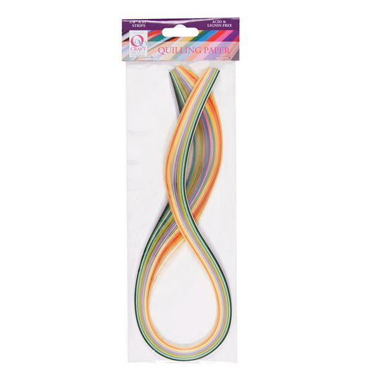 docrafts Qcraft 3mm 100-Piece Deluxe Quilling Paper Strip, Mixed Pastel