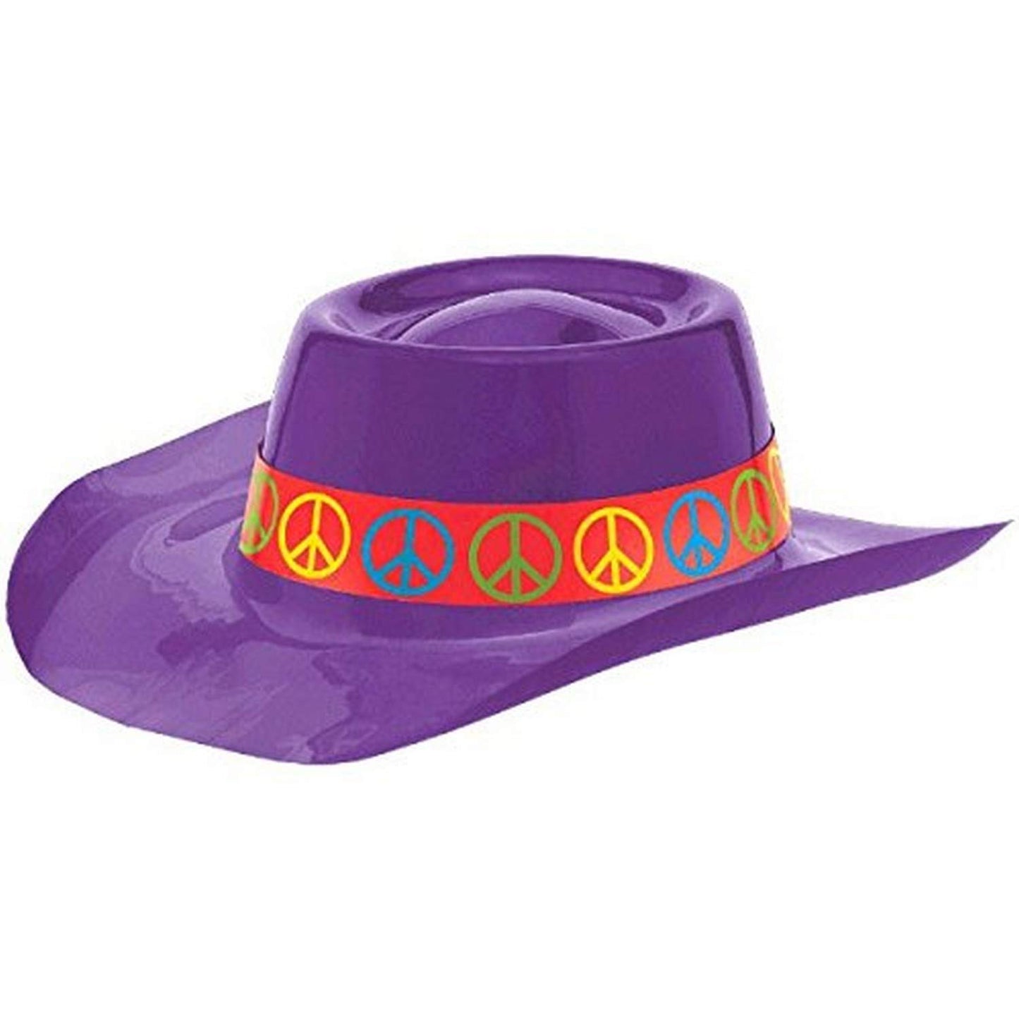 60s Groovy Plastic Purple Cowboy Hats 34.2cm x 26.6cm