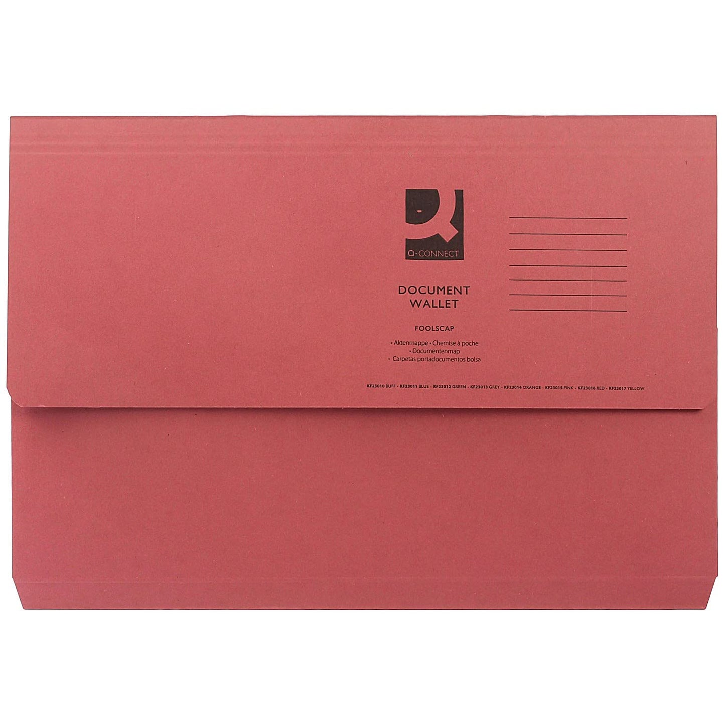 Connect Document Wallet Foolscap Red (Pack of 50) KF23016