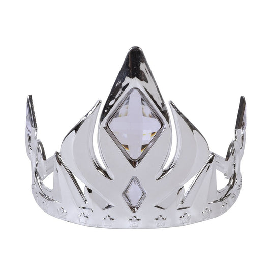 Bristol Novelty BA2129 Crown Tiara with Stones | For Women | Silver Clear, One Size