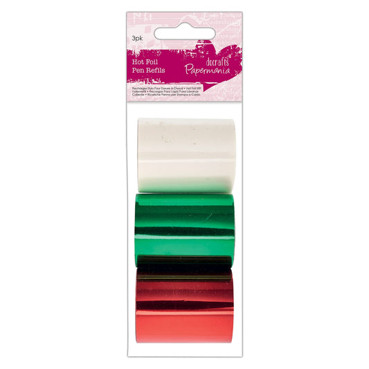 Papermania Hot Pen Foil Refills, Christmas, 3 Pack