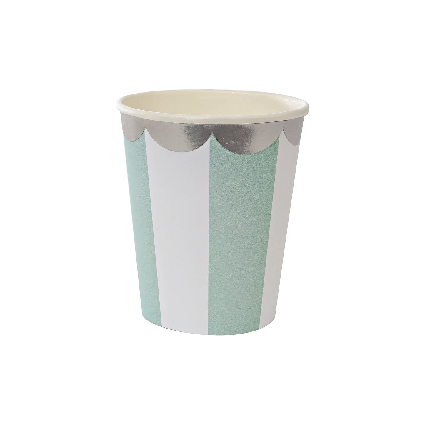 Meri Meri Aqua Fan Stripe Cups