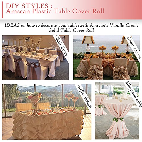 Amscan Creme Plastic Table 1m x 30.5m-1 Roll