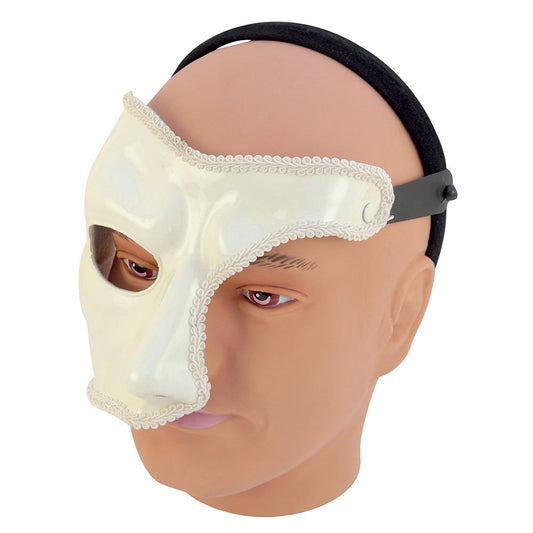 Bristol Novelty Phantom Mask, White, Pack of 1 Headband, One Size