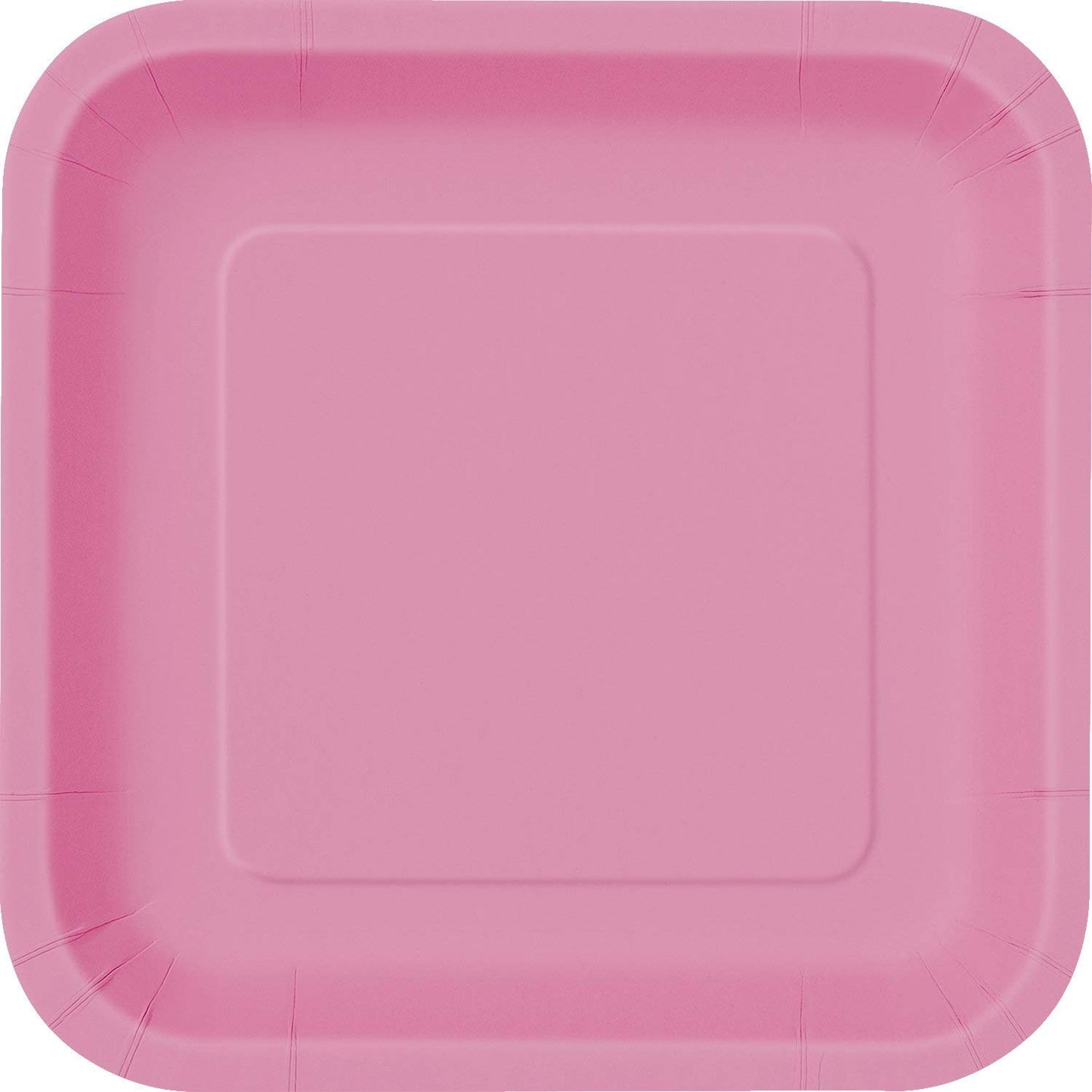 9" Square Dinner Plates | Hot Pink Color Theme Tableware | 14ct, 31437