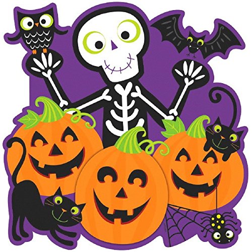 Skeleton Pumpkin Patch Cut-outs 38cm