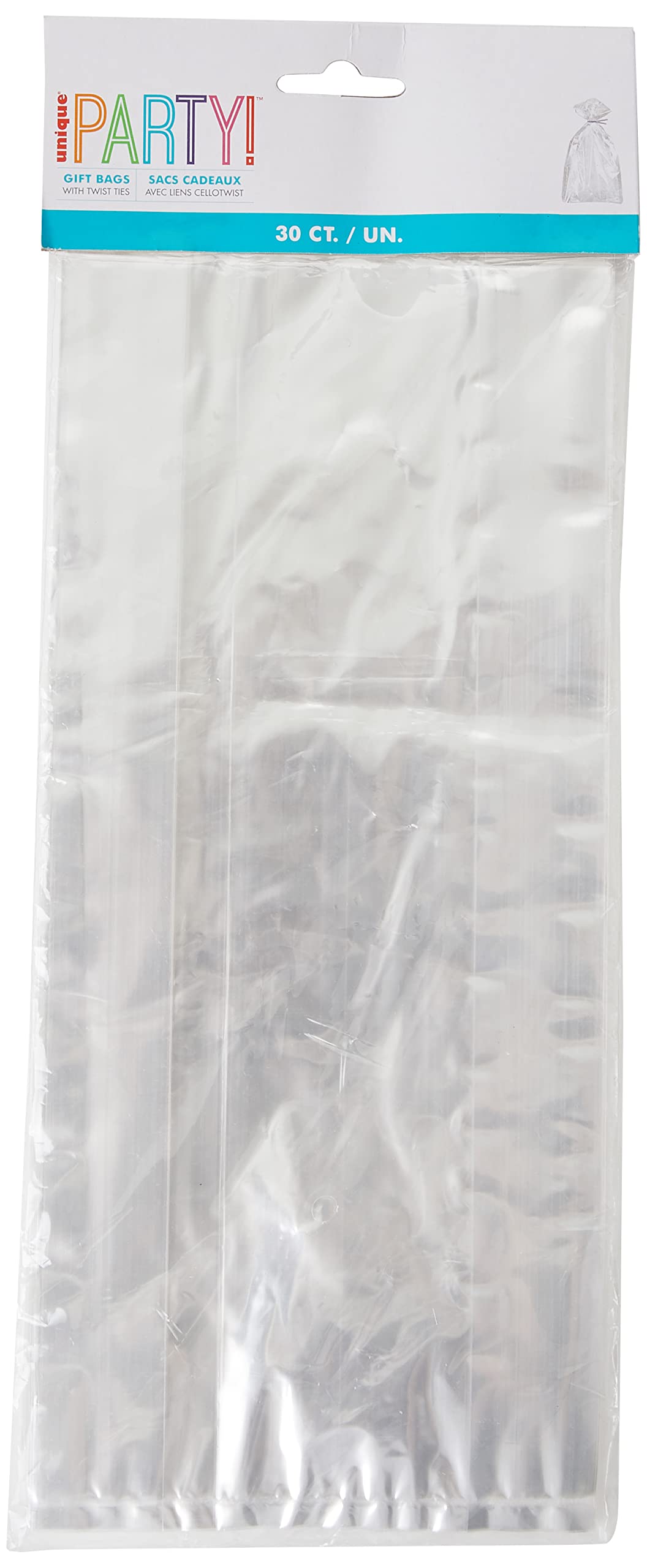 Unique Party - Cellophane Clear Party Bags, Pack of 30