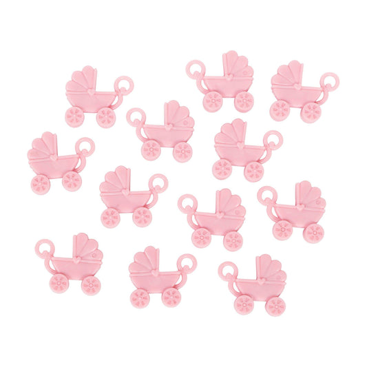 Pink Carriage Charms 4cm x 3.5cm /12