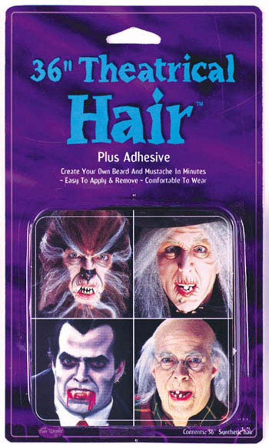 Hair With Adhesive Black Accessory