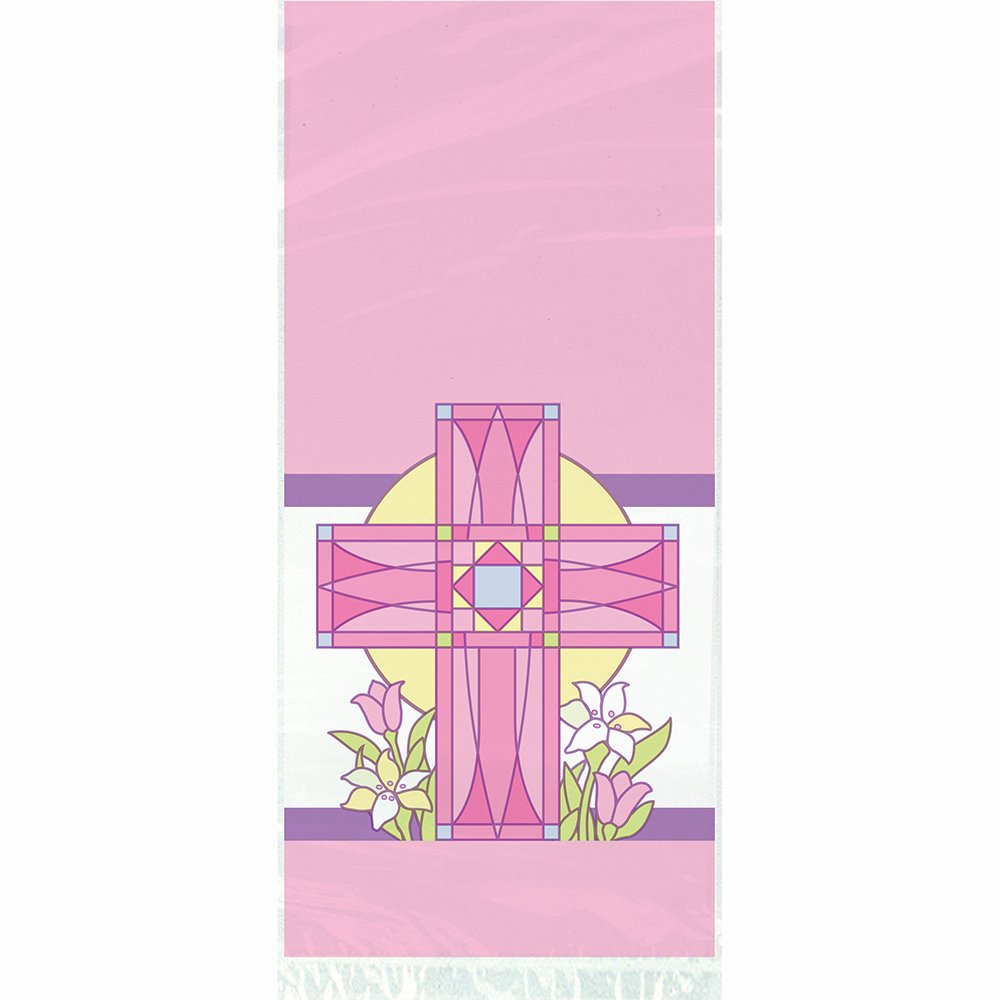 Unique Industries Pink Sacred Cross Religious Cellophane Bags, 20ct, Plastic