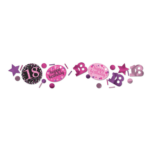 Pink Sparkling Celebration 18th 3 Pack Value Confetti 34g