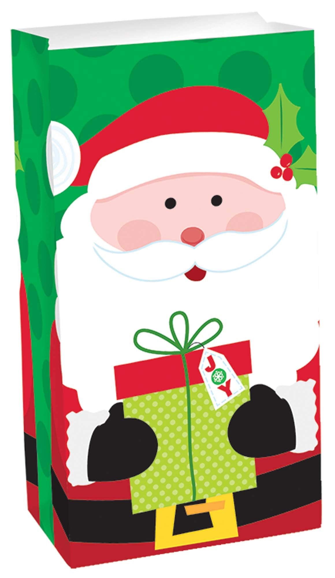 Santa Paper Treat Bags 29cm x 12cm x 8cm