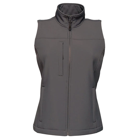 Regatta TRA790 74Y16L Women's Flux Warm Workwear Stretch Softshell Gilet Bodywarmer, Seal Grey, Size 16