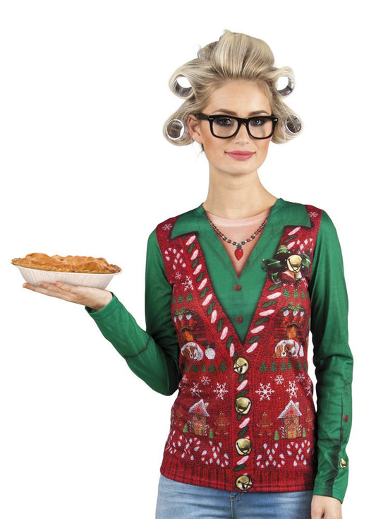 Boland 10118108 BOLCorny Christmas Photorealistic Jersey Red/Green L, Standard