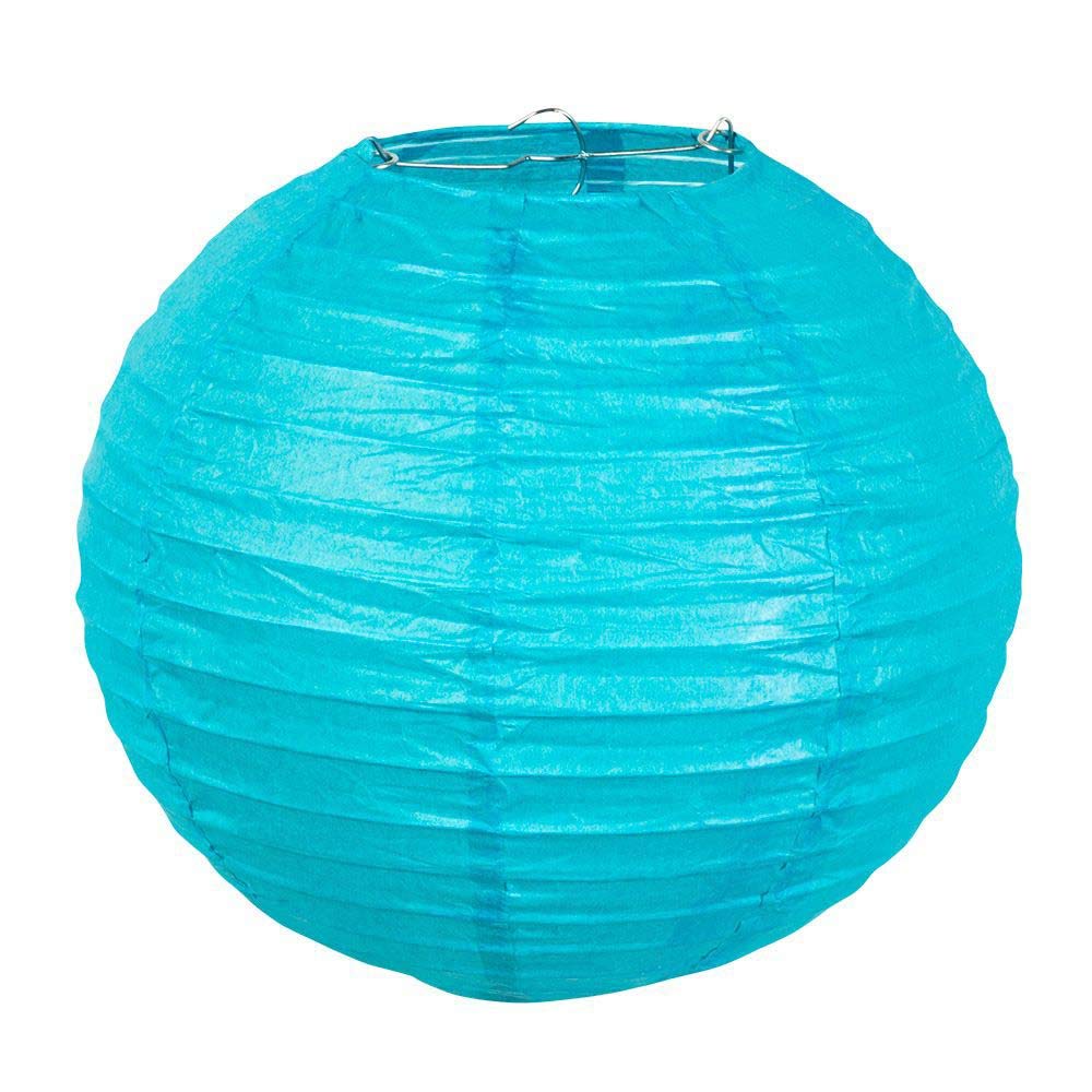 Boland Balloon Lantern Blue, Size 25 cm, with Steel Wire Frame, Paper Lantern