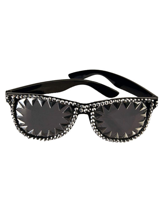 Forum Novelties X82646 Glasses 80s Spike & Rhinestone, Men, Women, Black
