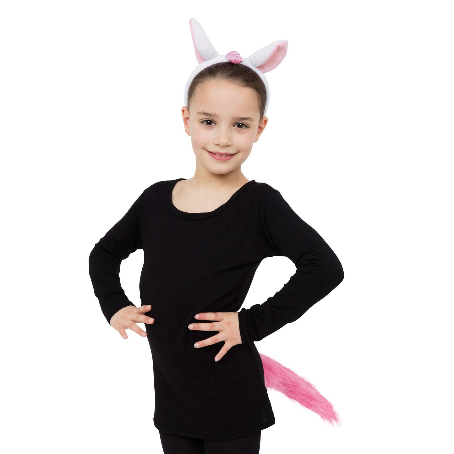 Bristol Novelty Children Costume, Unicorn Set, White and Pink, Pack of 1, One Size