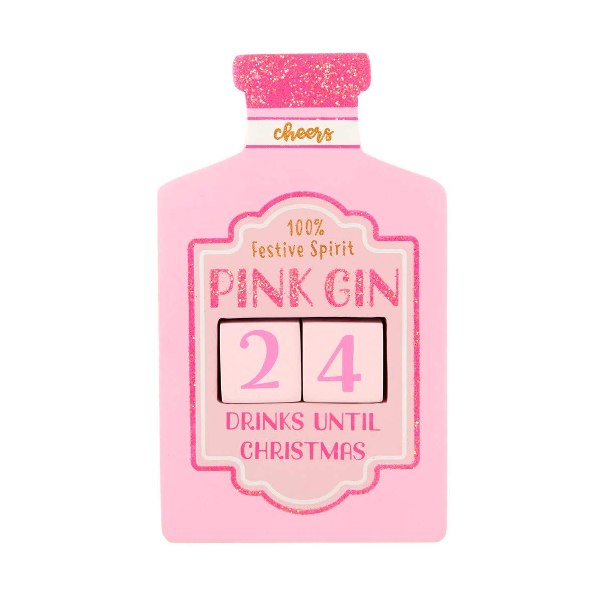 Sass & Belle Pink Gin Christmas Countdown Blocks